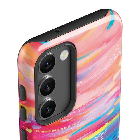 Etta Vee Rainbow Wave Brush Stroke Galaxy S23 Plus Pro Case
