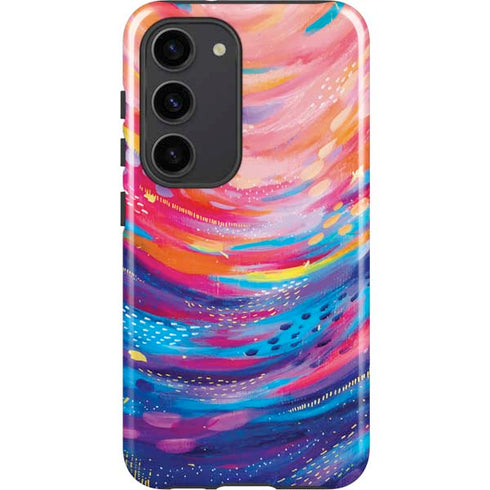 Etta Vee Rainbow Wave Brush Stroke Galaxy S23 Pro Case