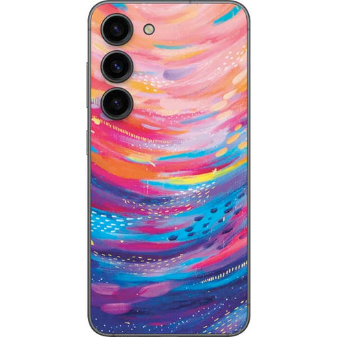 Etta Vee Rainbow Wave Brush Stroke Galaxy S23 Skin