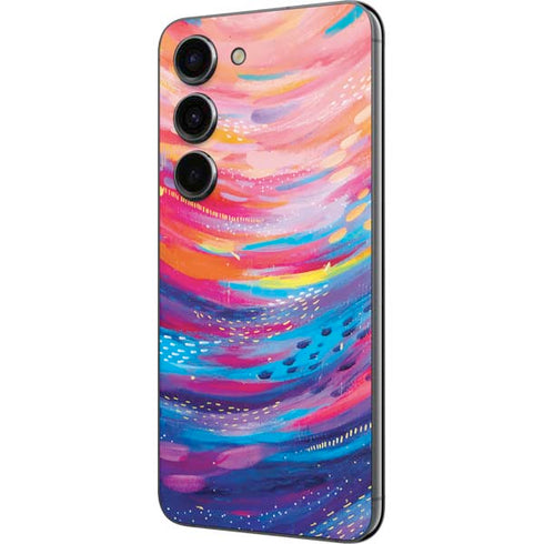 Etta Vee Rainbow Wave Brush Stroke Galaxy S23 Skin