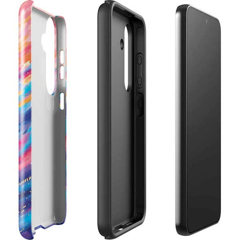 Rainbow Wave Brush Stroke by Etta Vee Galaxy S24 Impact Case