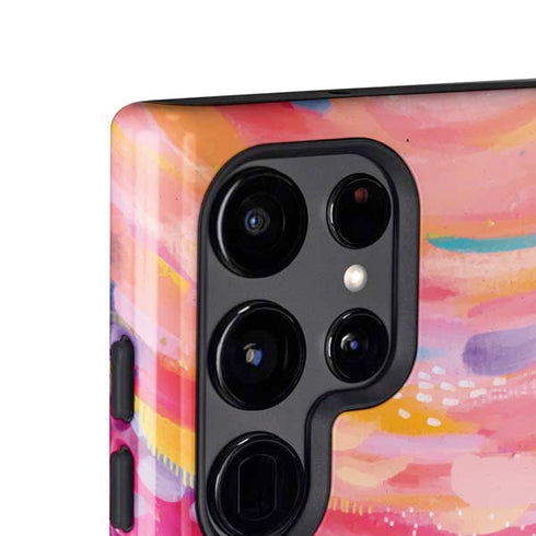 Rainbow Wave Brush Stroke by Etta Vee Galaxy S24 Ultra Impact Case
