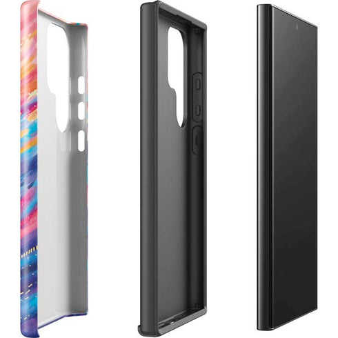 Rainbow Wave Brush Stroke by Etta Vee Galaxy S24 Ultra Impact Case
