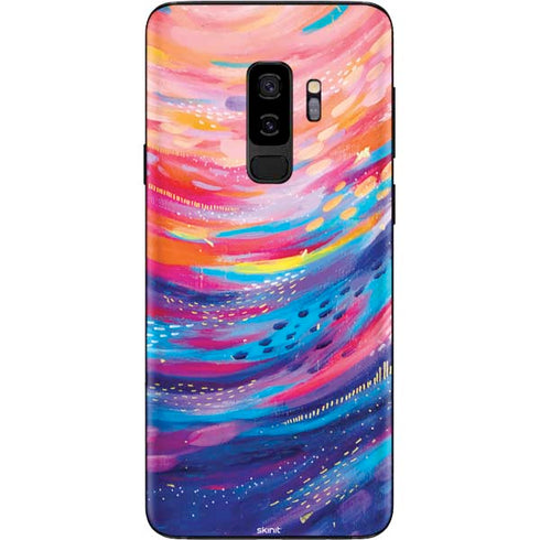 Etta Vee Rainbow Wave Brush Stroke Galaxy S9 Plus Skin