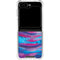 Rainbow Wave Brush Stroke by Etta Vee Galaxy Z Flip5 5G Clear Case