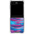 Rainbow Wave Brush Stroke by Etta Vee Galaxy Z Flip5 5G Clear Case
