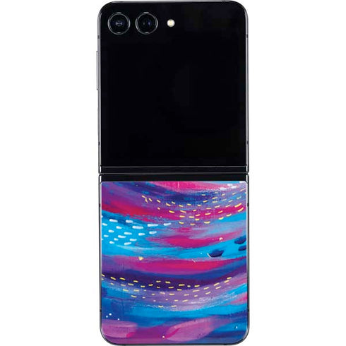 Rainbow Wave Brush Stroke by Etta Vee Galaxy Z Flip5 5G Skin