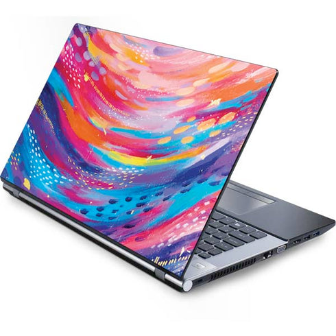 Etta Vee Rainbow Wave Brush Stroke Generic Laptop Skin