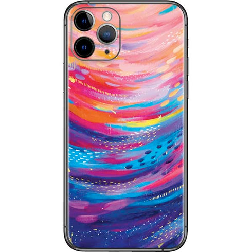 Etta Vee Rainbow Wave Brush Stroke iPhone 11 Pro Skin