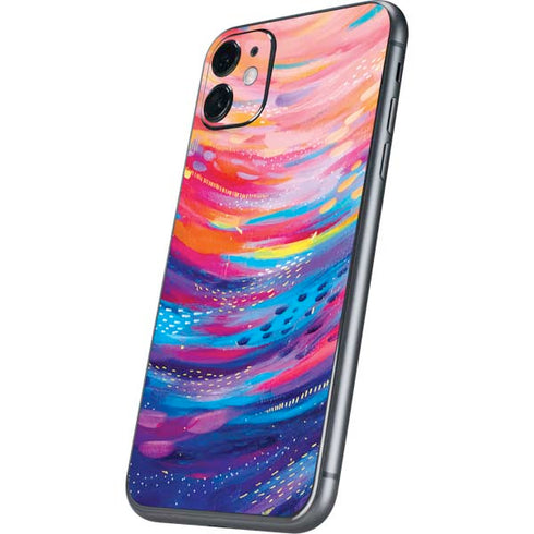 Etta Vee Rainbow Wave Brush Stroke iPhone 11 Skin