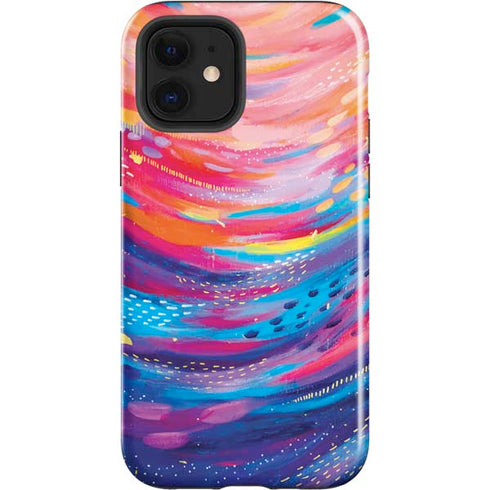 Etta Vee Rainbow Wave Brush Stroke iPhone 12 Impact Case