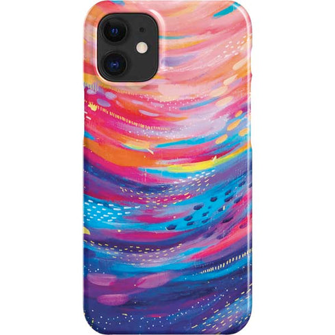 Etta Vee Rainbow Wave Brush Stroke iPhone 12 Mini Lite Case