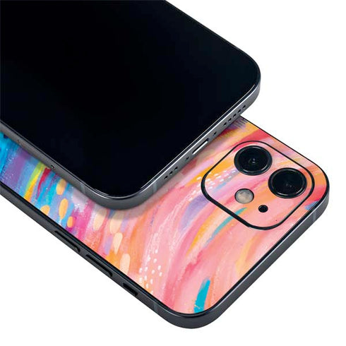 Etta Vee Rainbow Wave Brush Stroke iPhone 12 Mini Skin
