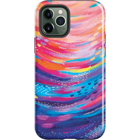 Etta Vee Rainbow Wave Brush Stroke iPhone 12 Pro Impact Case