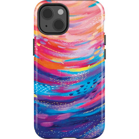 Etta Vee Rainbow Wave Brush Stroke iPhone 13 Impact Case