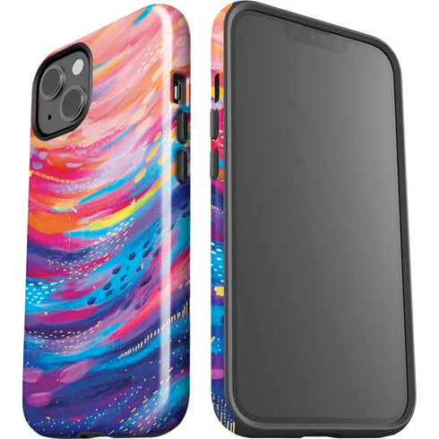 Etta Vee Rainbow Wave Brush Stroke iPhone 13 Impact Case