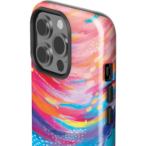 Etta Vee Rainbow Wave Brush Stroke iPhone 14 Pro Impact Case