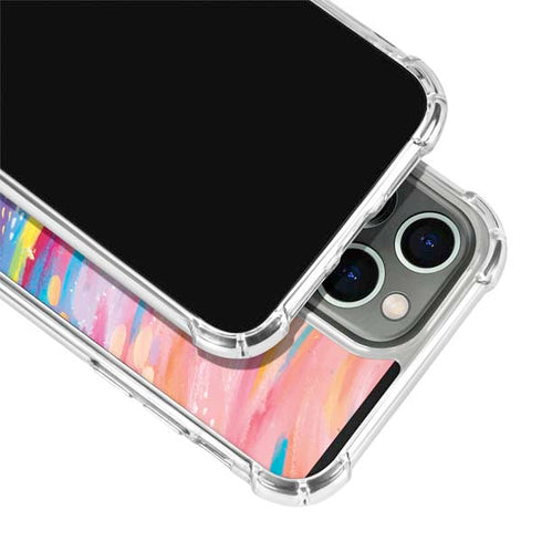 Etta Vee Rainbow Wave Brush Stroke iPhone 14 Pro Max Clear Case
