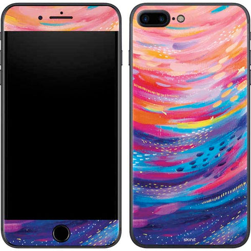 Etta Vee Rainbow Wave Brush Stroke iPhone 8 Plus Skin