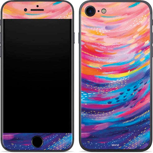 Etta Vee Rainbow Wave Brush Stroke iPhone 8 Skin