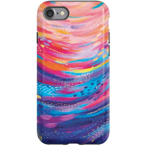 Etta Vee Rainbow Wave Brush Stroke iPhone SE (2nd & 3rd Gen) Pro Case