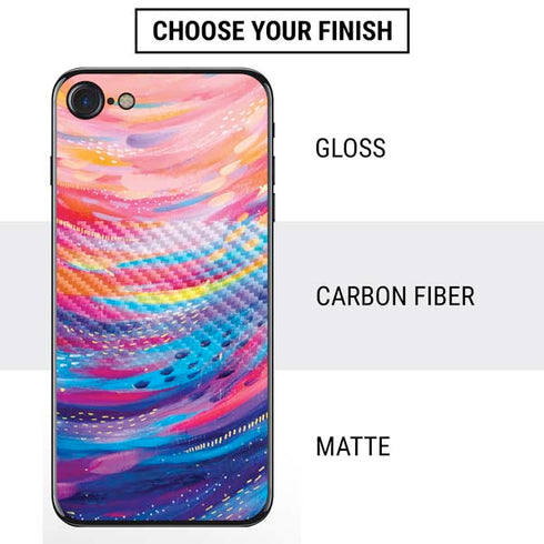 Etta Vee Rainbow Wave Brush Stroke iPhone SE (2nd & 3rd Gen) Skin