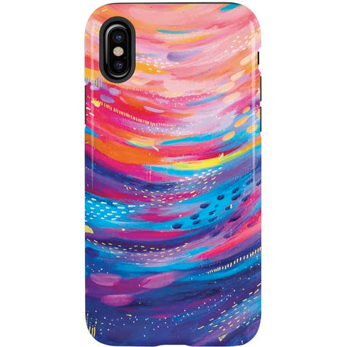 Etta Vee Rainbow Wave Brush Stroke iPhone X Pro Case