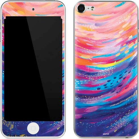 Etta Vee Rainbow Wave Brush Stroke Apple iPod Skin