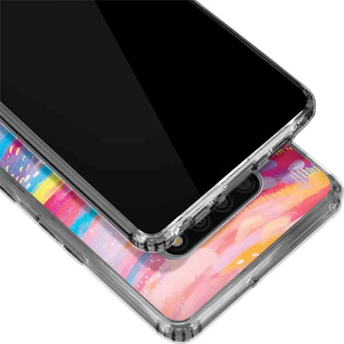 Rainbow Wave Brush Stroke by Etta Vee LG Stylo 6 Clear Case