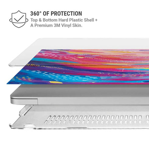 Rainbow Wave Brush Stroke by Etta Vee MacBook Air 15in (2023-2025) Case plus Skin