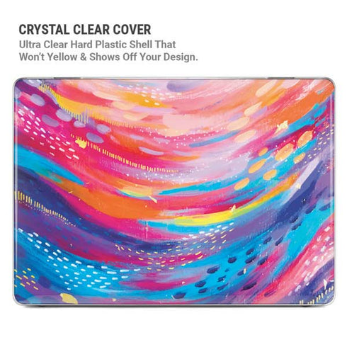 Rainbow Wave Brush Stroke by Etta Vee MacBook Pro 16in (2021-25) Case plus Skin