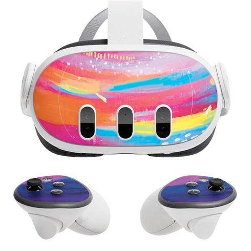 Rainbow Wave Brush Stroke by Etta Vee Meta Quest 3 Skin