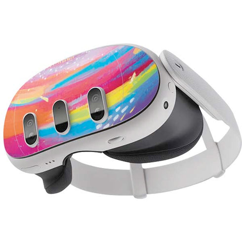 Rainbow Wave Brush Stroke by Etta Vee Meta Quest 3 Skin
