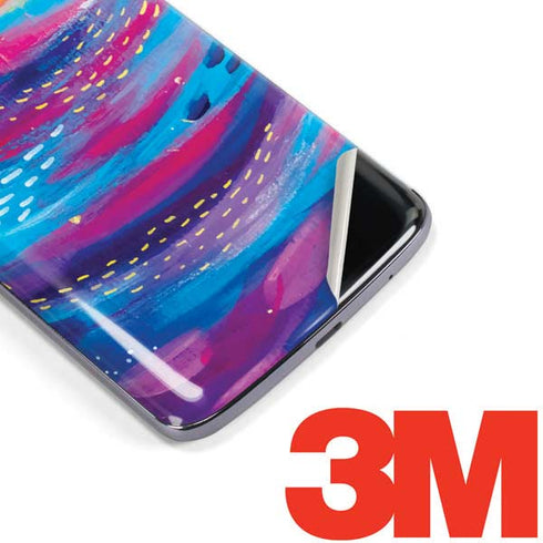 Etta Vee Rainbow Wave Brush Stroke Moto E5 Plus Skin