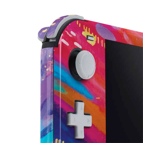 Etta Vee Rainbow Wave Brush Stroke Nintendo Switch Lite Skin