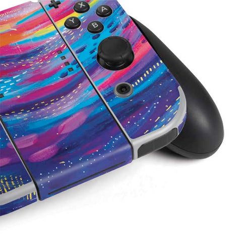 Etta Vee Rainbow Wave Brush Stroke Nintendo Switch OLED (2021) Skin