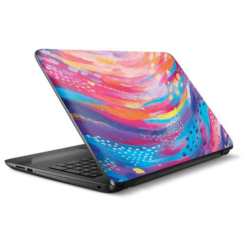 Etta Vee Rainbow Wave Brush Stroke HP Notebook Skin