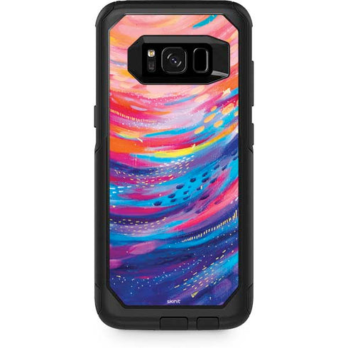 Etta Vee Rainbow Wave Brush Stroke Otterbox Commuter Galaxy Skin