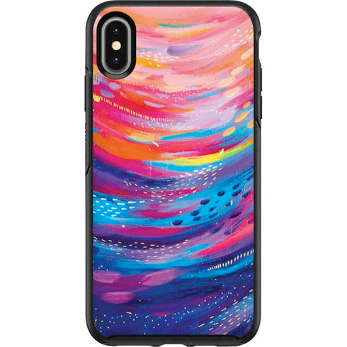 Etta Vee Rainbow Wave Brush Stroke Otterbox Symmetry iPhone Skin