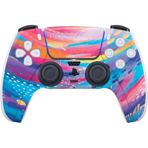 Etta Vee Rainbow Wave Brush Stroke PS5 Controller Skin