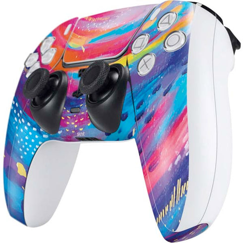 Etta Vee Rainbow Wave Brush Stroke PS5 Controller Skin