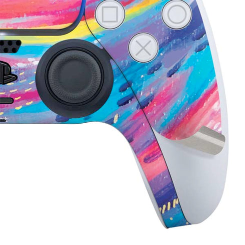 Etta Vee Rainbow Wave Brush Stroke PS5 Controller Skin