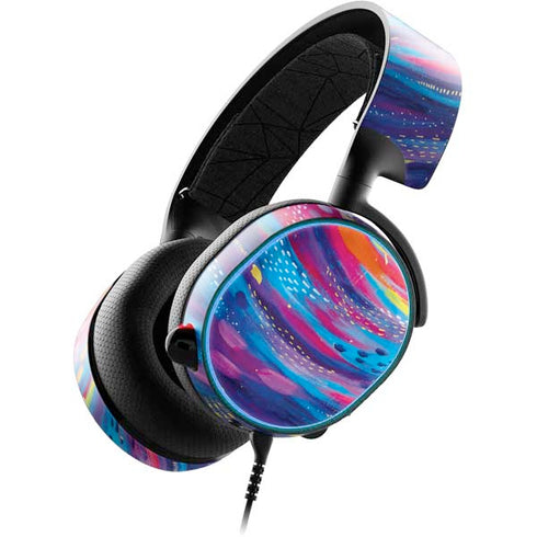 Etta Vee Rainbow Wave Brush Stroke SteelSeries Arctis 3 Skin