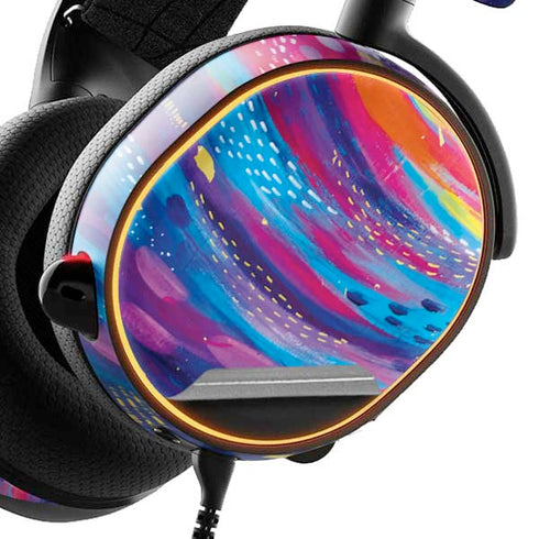 Etta Vee Rainbow Wave Brush Stroke SteelSeries Arctis 3 Skin