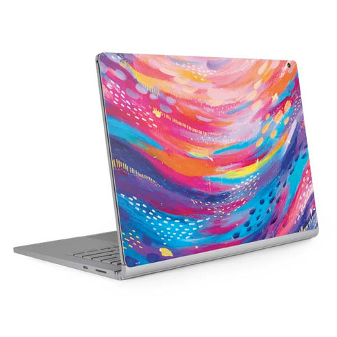 Etta Vee Rainbow Wave Brush Stroke Surface Book 2 15in Skin