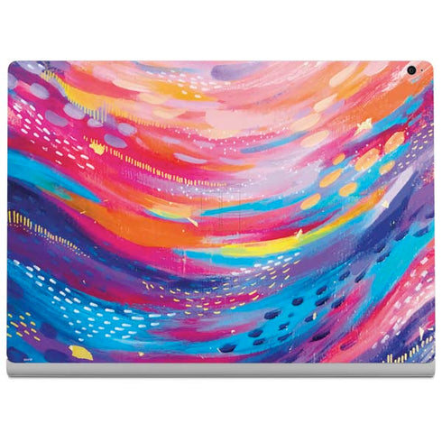 Etta Vee Rainbow Wave Brush Stroke Surface Book 2 15in Skin