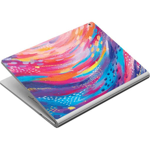 Etta Vee Rainbow Wave Brush Stroke Surface Book Skin
