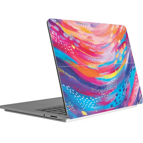 Etta Vee Rainbow Wave Brush Stroke Surface Laptop Studio Skin