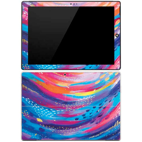 Etta Vee Rainbow Wave Brush Stroke Surface Pro 3 Skin