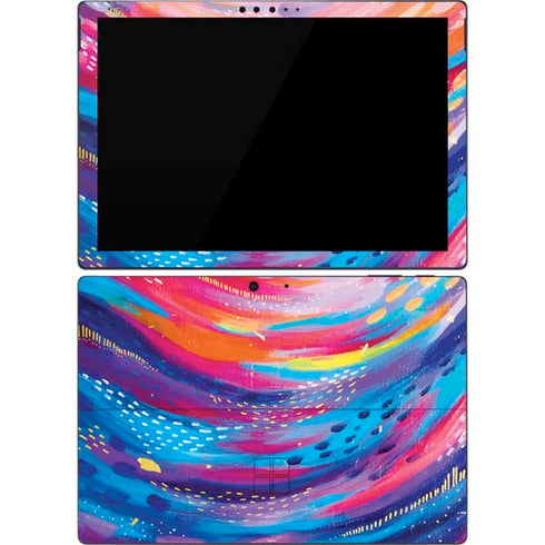 Etta Vee Rainbow Wave Brush Stroke Surface Pro 7 Skin